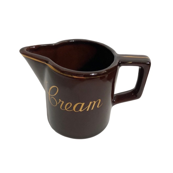 Vintage redware glazed pottery coffee set - Picture 4 of 4